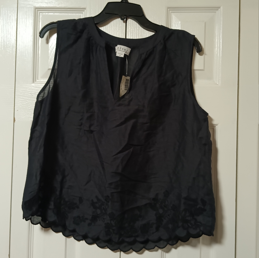 Velvet By Graham And Spencer Sleeveless Embroidered Millay Top